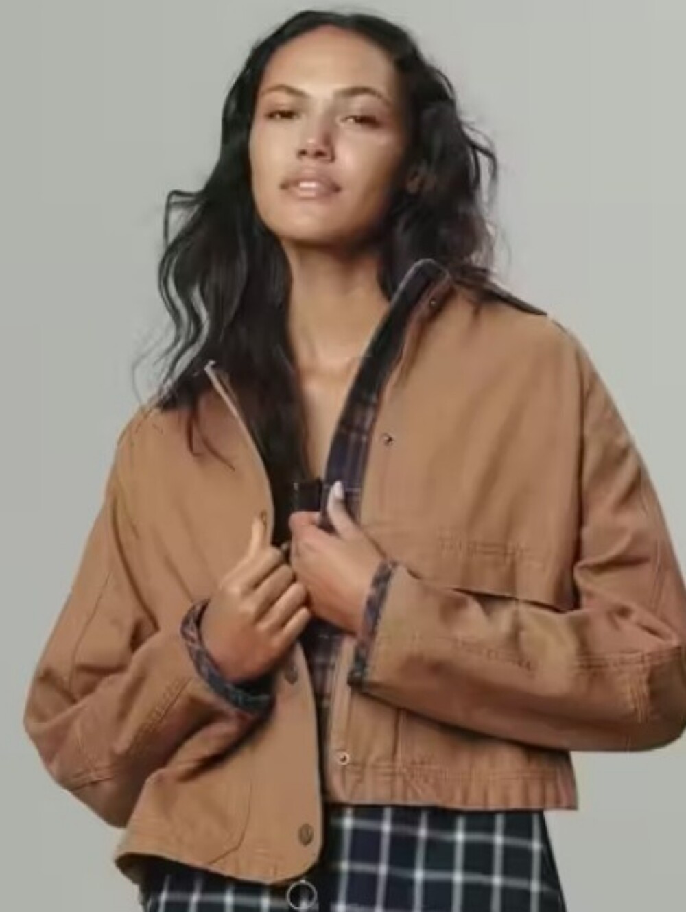 ANTHROPOLOGIE Pilcro Lexi Cropped Canvas Workwear Jacket S NWOT BLOGGER FAVE